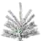 7.5ft. Pre-Lit Flocked Sierra Fir Slim Artificial Christmas Tree, Multi-Colored LED Lights
